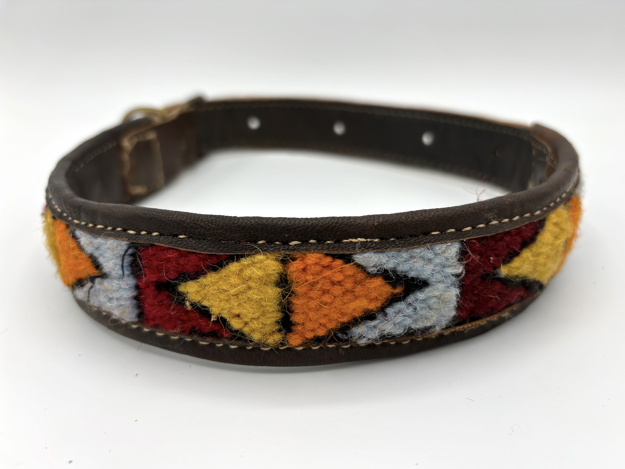 Medina Mosaic collar with saffron and tangerine diamond blocks