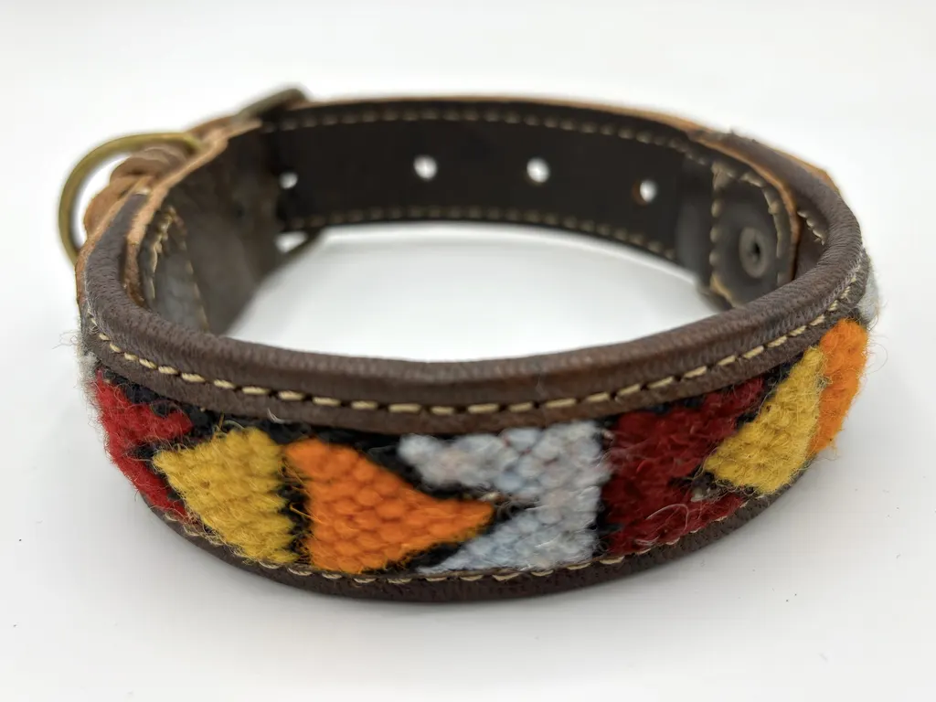 Medina Mosaic kilim inlay with split saffron and orange diamonds